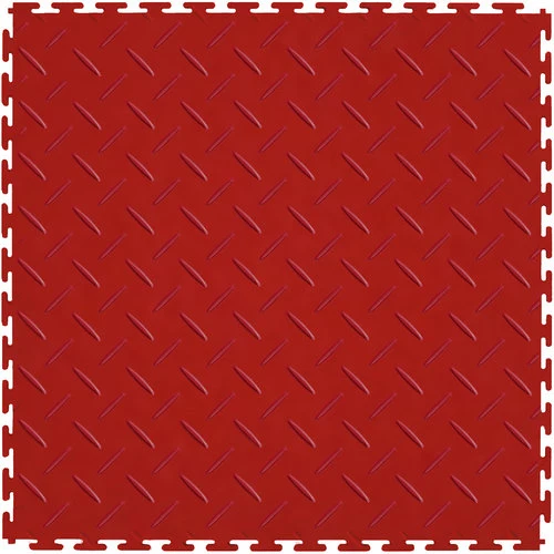 PVC Garage Floor Tiles - Interlocking Diamond Pattern, Durable 20.5-Inch Tiles