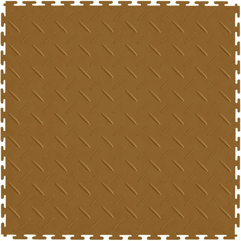 PVC Garage Floor Tiles - Interlocking Diamond Pattern, Durable 20.5-Inch Tiles