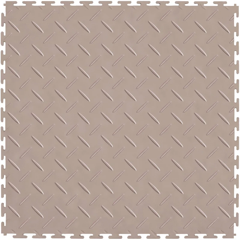 PVC Garage Floor Tiles - Interlocking Diamond Pattern, Durable 20.5-Inch Tiles