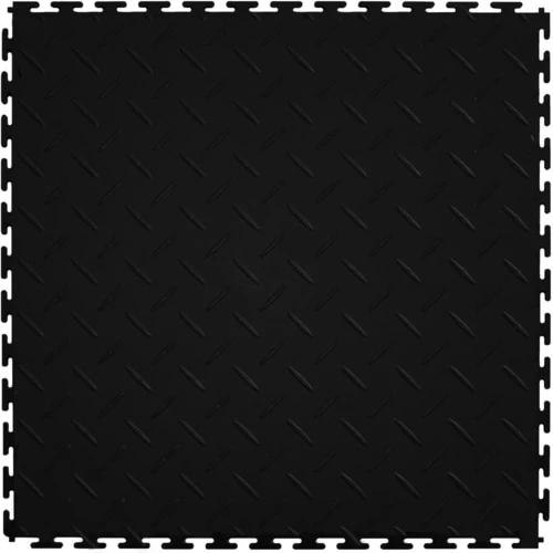 PVC Garage Floor Tiles - Interlocking Diamond Pattern, Durable 20.5-Inch Tiles