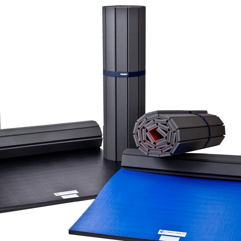 Dollamur FitSoft Roll Out Gymnastics Mat, 5' x 10' Portable Carpeted Home Practice