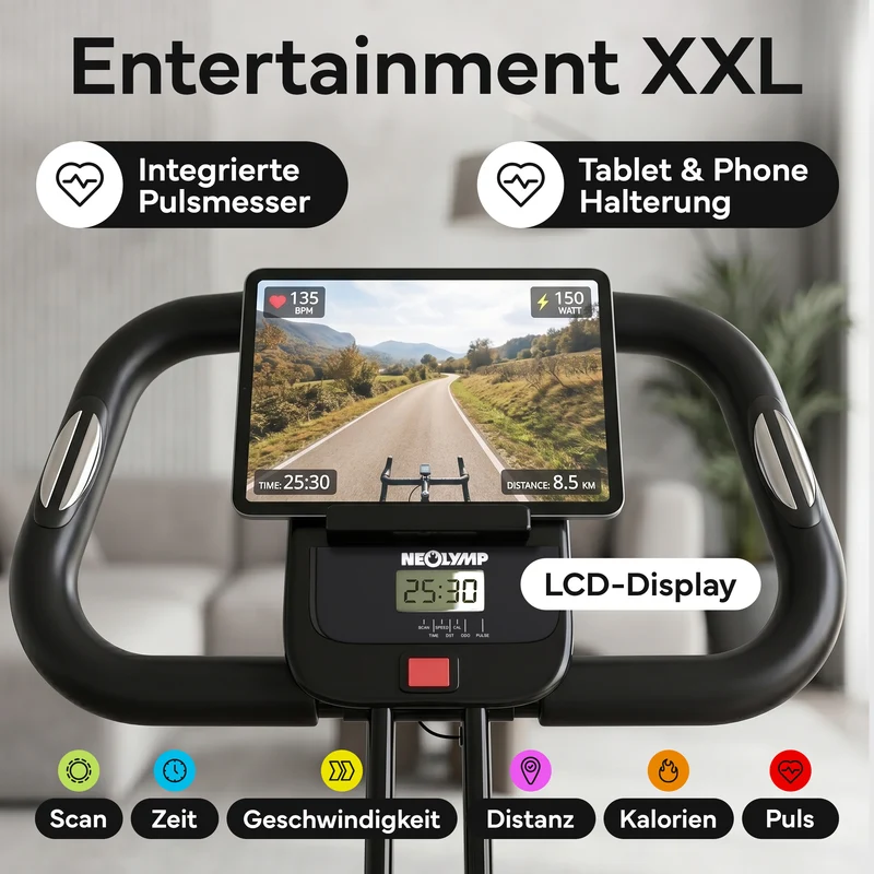 Fitnessbike X-Bike, Heimtrainer mit 8 Widerstandsstufen