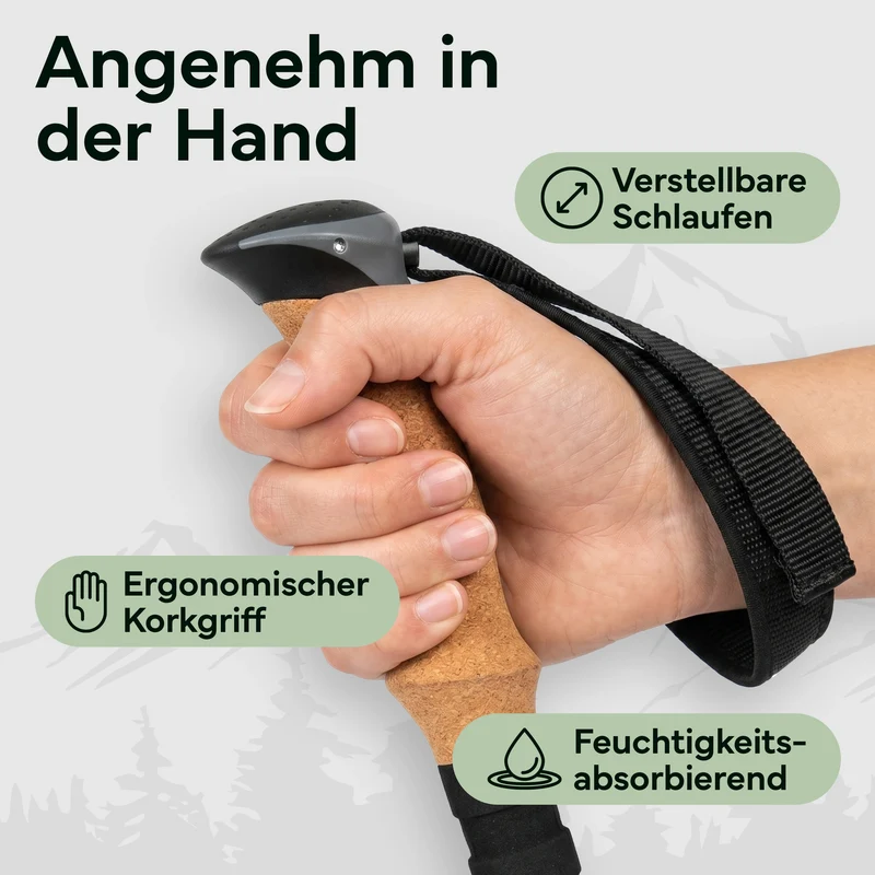 Teleskop Wanderstöcke aus Carbon / Aluminium
