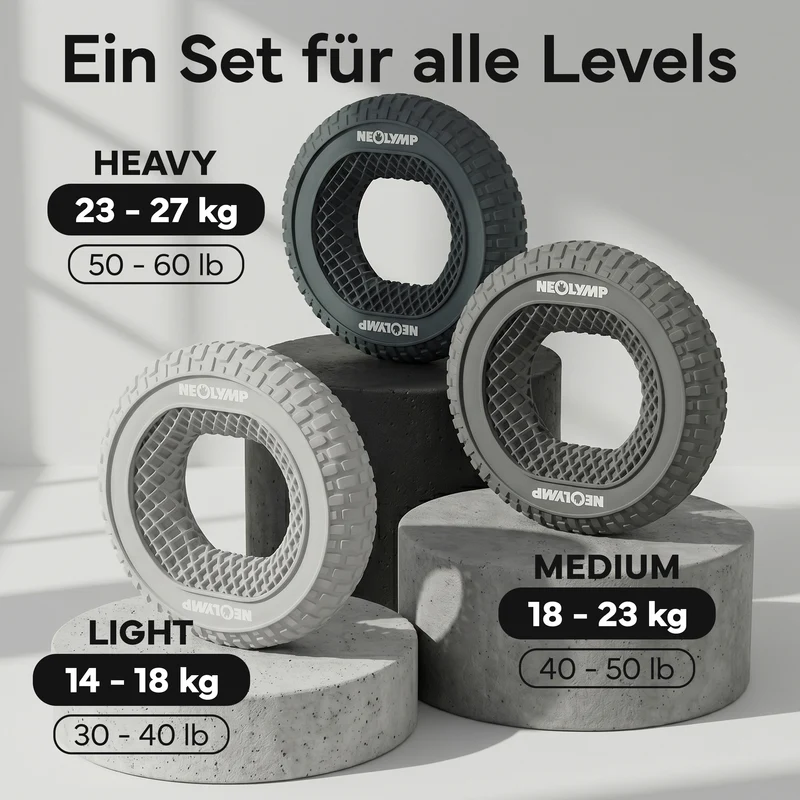 Handtrainer-Ringe aus Silikon | 3er-Set