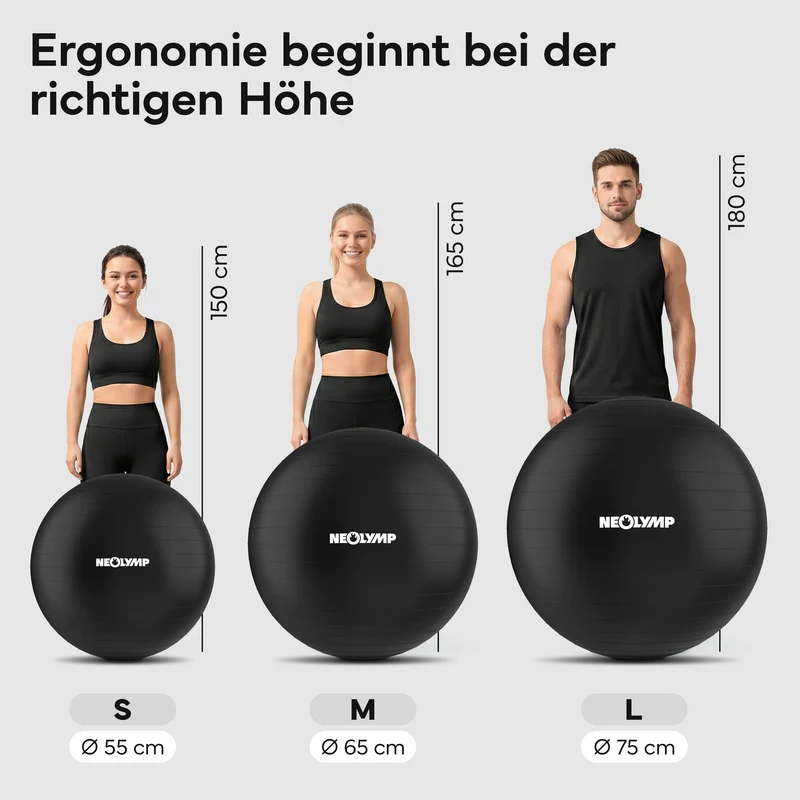 Gymnastikball - für aktives Sitzen, Recovery und Physio