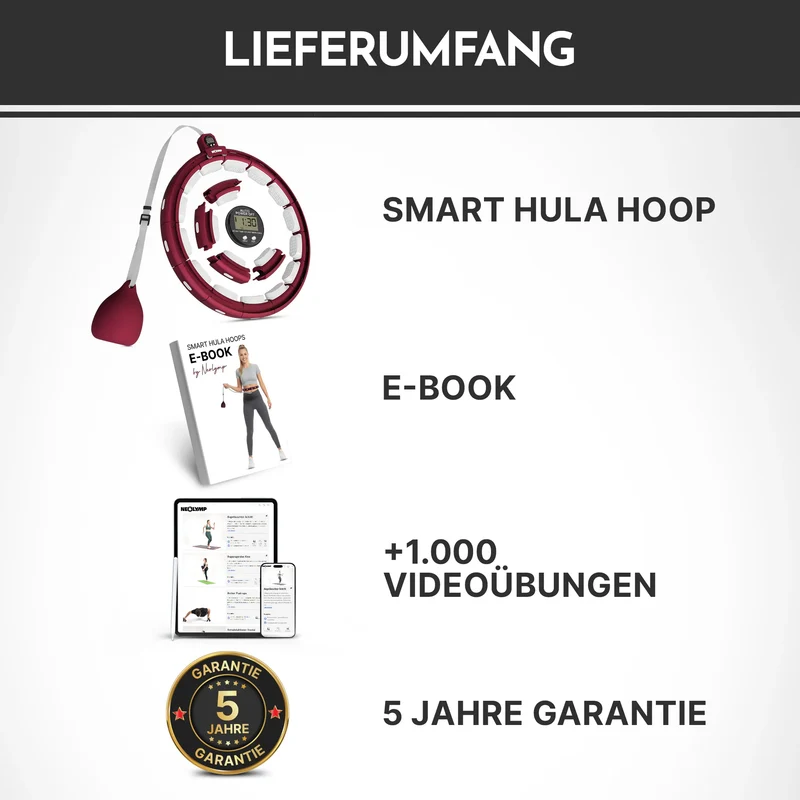 Smarter Hula-Reifen - verstellbar, inkl. Kalorienzähler