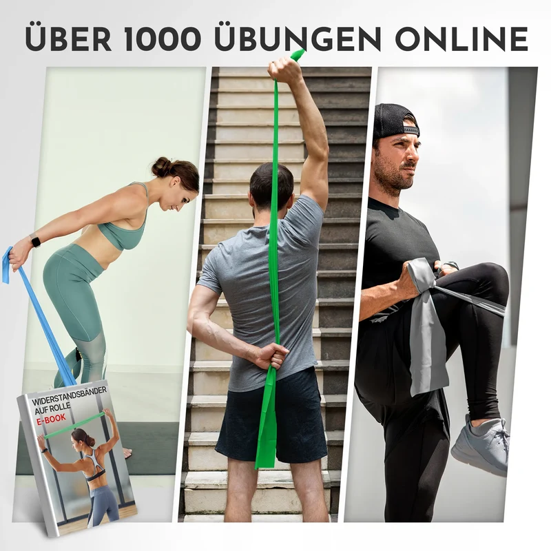 Elastisches Widerstandsband auf Rolle TPE verschiedene Längen – Extra leicht (Gelb) / 23 Meter (B‑Ware)