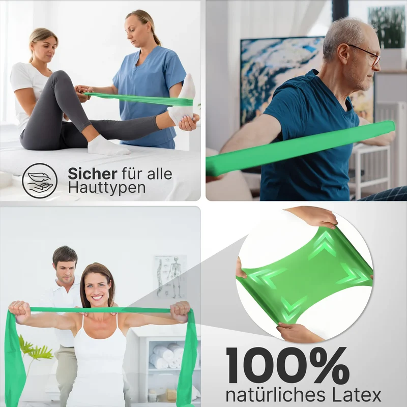 Elastisches Widerstandsband auf Rolle TPE verschiedene Längen – Extra leicht (Gelb) / 23 Meter (B‑Ware)