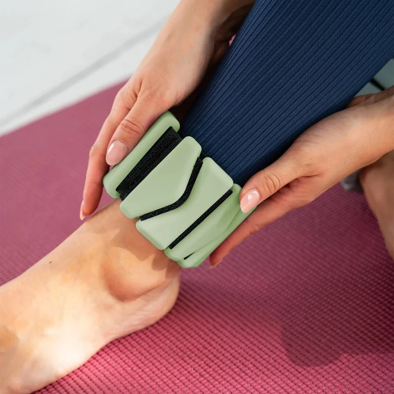 Pilates Gewichtsbänder 2er Set - Gewichtsmanschetten aus Silikon