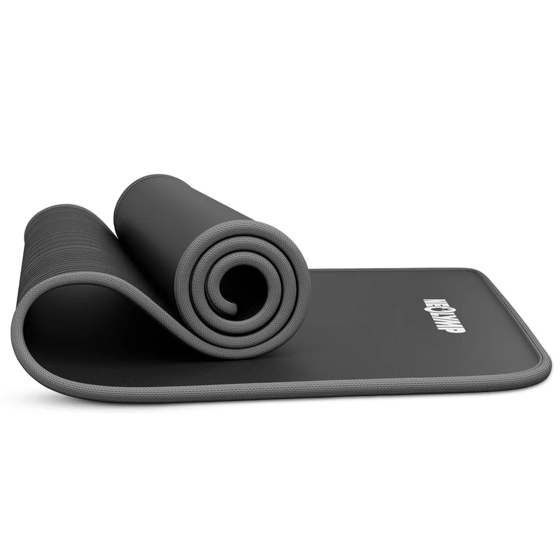 Fitnessmatte - extra dick und rutschfest – Grau / Extra breit (80 cm) (B‑Ware)
