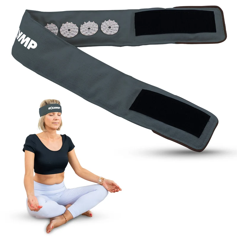 Akupressur Stirnband – Grau-Anthrazit (B‑Ware)