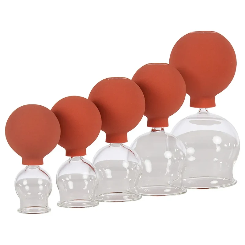 Schröpfkopf Sport-Tec aus Glas mit Gummiball