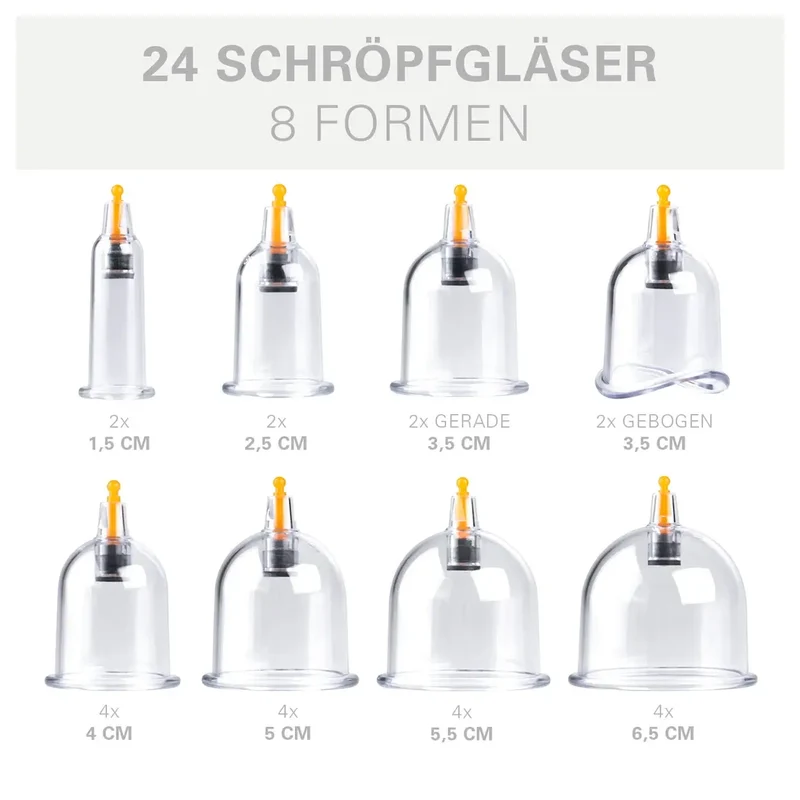 Schröpfköpfe Sport-Tec Set mit 14-27 Teilen
