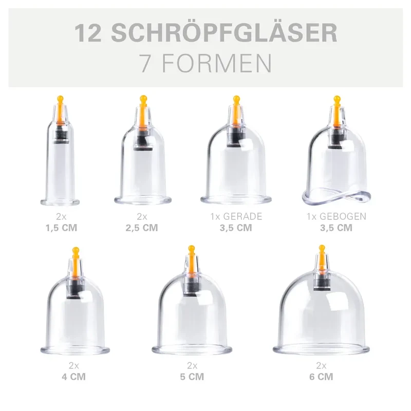 Schröpfköpfe Sport-Tec Set mit 14-27 Teilen