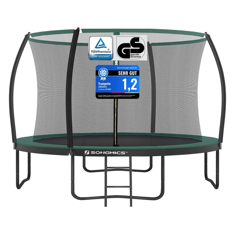 rundes Gartentrampolin mit Sicherheitsnetz