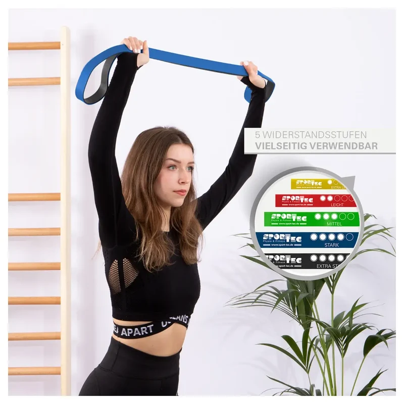 Power-Band Sport-Tec als Set mit 5 Stärken in 104 cm Länge