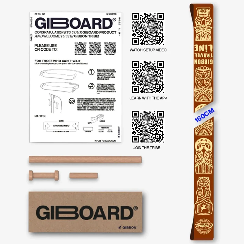 Slackline Giboard TRAVELLINE mit 160 cm Länge