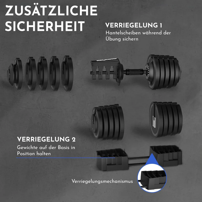 Verstellbare Kurzhanteln 41kg & 24kg