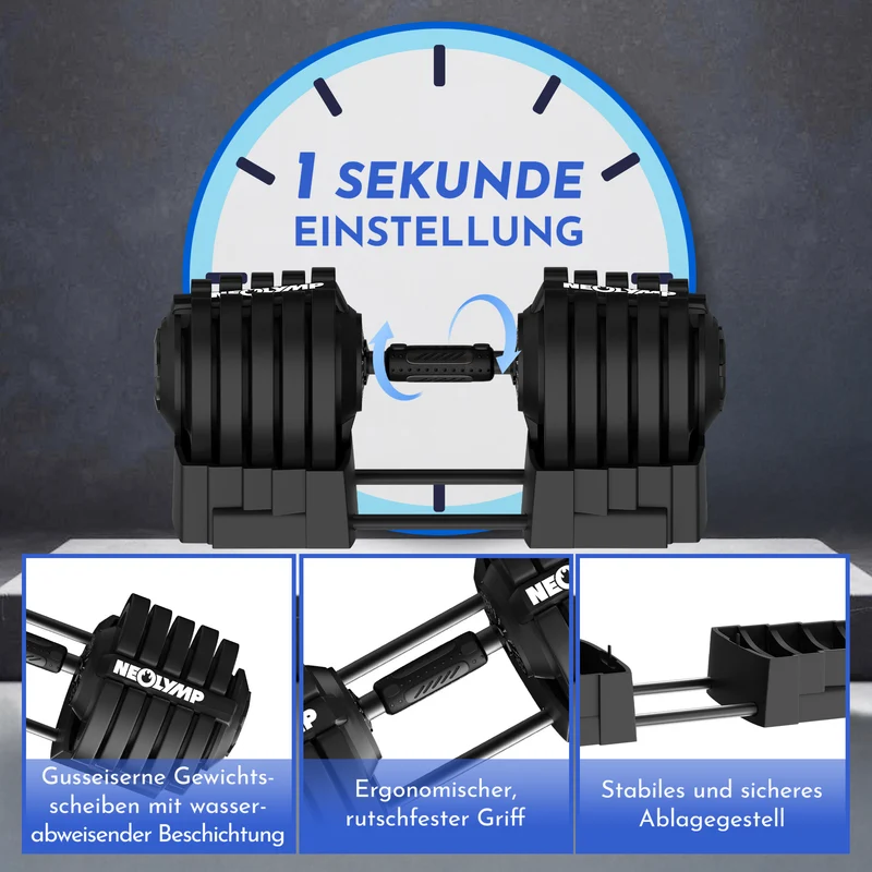 Verstellbare Kurzhanteln 41kg & 24kg