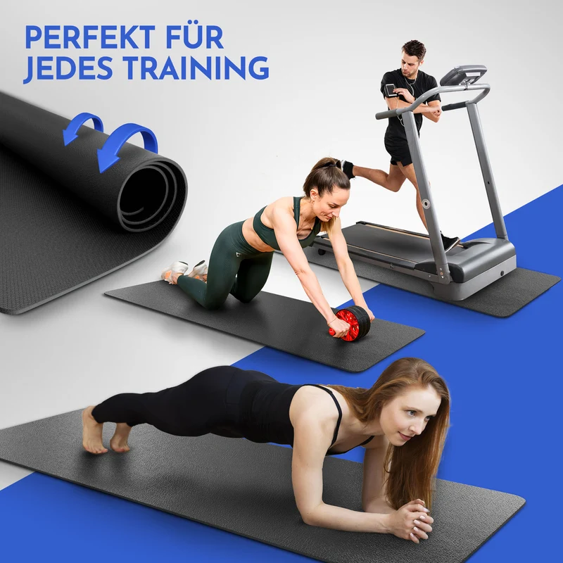 Bodenschutzmatte für Fitnessgeräte und Laufband – 120 x 60 cm / 8mm (B‑Ware)