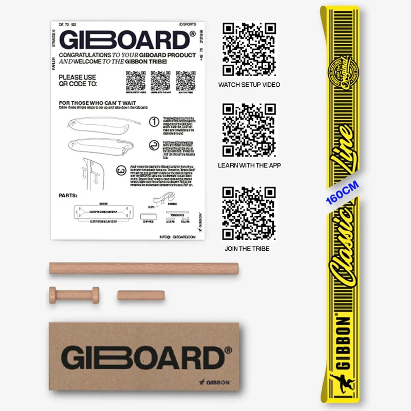Slackline Giboard CLASSICLINE mit 160 cm Länge