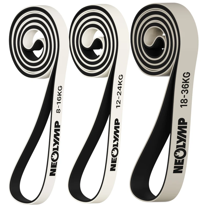 Heavy Resistance Bands aus Latex grau – 3er Set Light (B‑Ware)