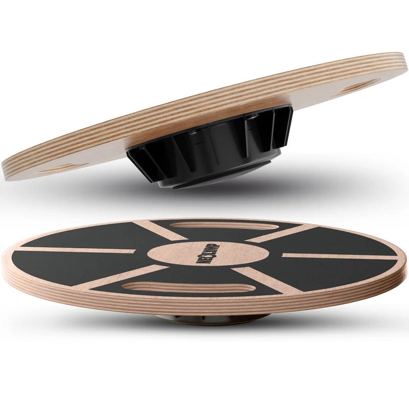 Balance-Board aus Echtholz - mit Griffen – (B‑Ware)