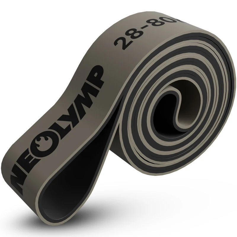 Heavy Resistance Bands aus Latex grau – Stärke: sehr stark (28-80 kg) | B‑Ware