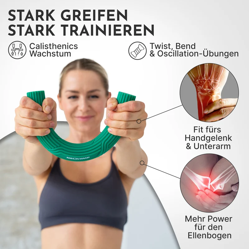 Flexbar Trainingsstab Handkraft-Trainer – 6.8 kg (grün) (B‑Ware)