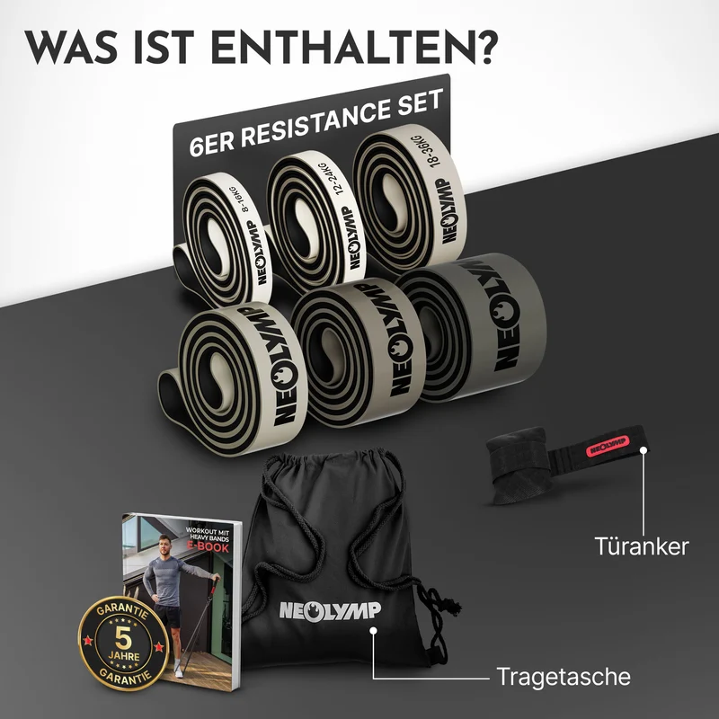 Heavy Resistance Bands aus Latex - grau