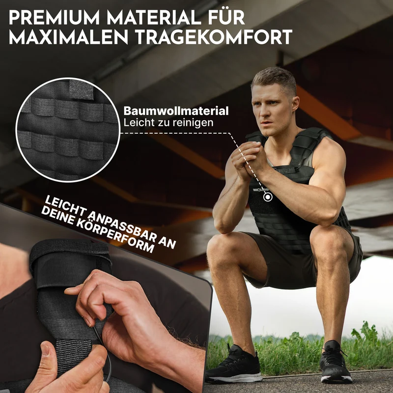 Gewichtsweste mit Zusatzgewicht - Weighted Vest für Calisthenics & HIIT
