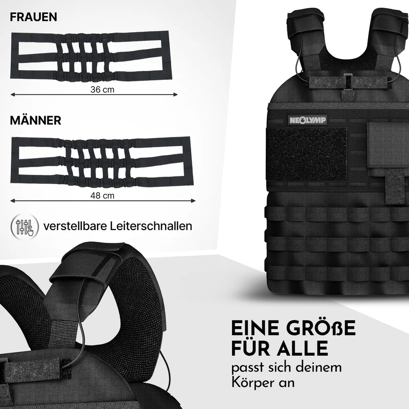 Gewichtsweste mit Zusatzgewicht - Weighted Vest für Calisthenics & HIIT