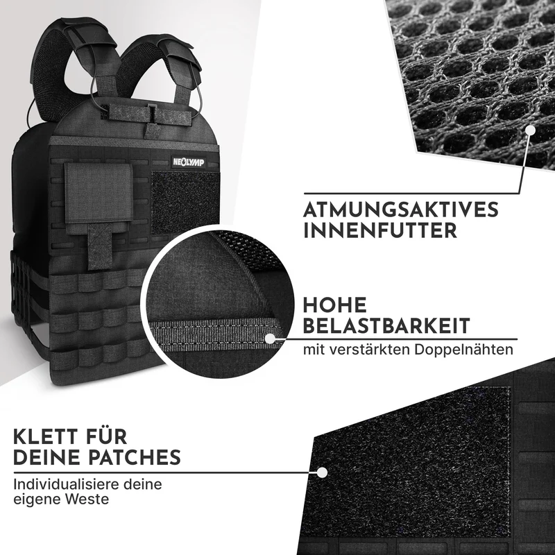Gewichtsweste mit Zusatzgewicht - Weighted Vest für Calisthenics & HIIT