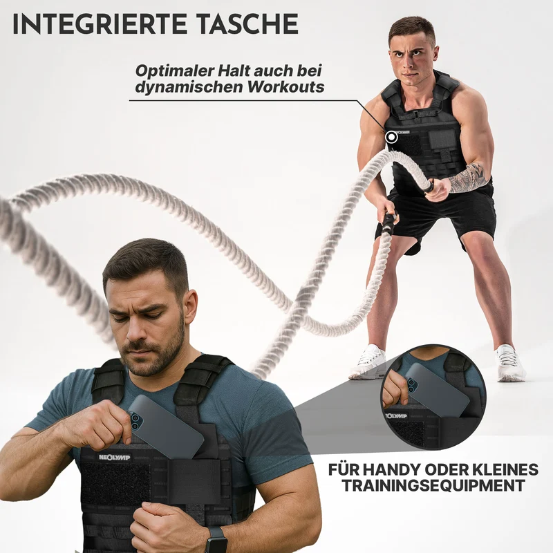 Gewichtsweste mit Zusatzgewicht - Weighted Vest für Calisthenics & HIIT