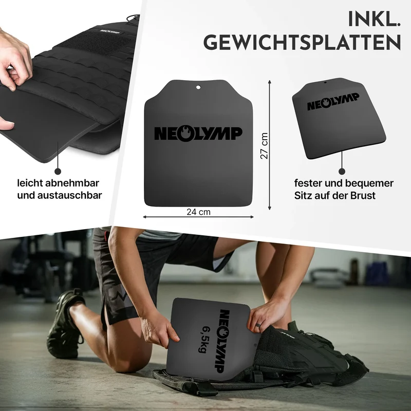 Gewichtsweste mit Zusatzgewicht - Weighted Vest für Calisthenics & HIIT