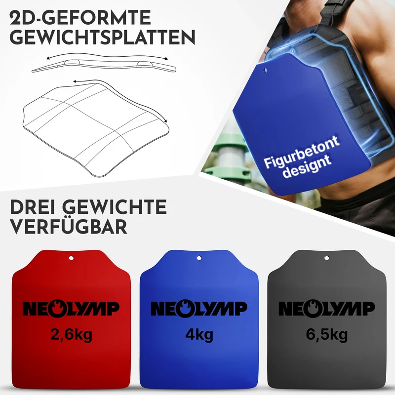 Gewichtsweste mit Zusatzgewicht - Weighted Vest für Calisthenics & HIIT