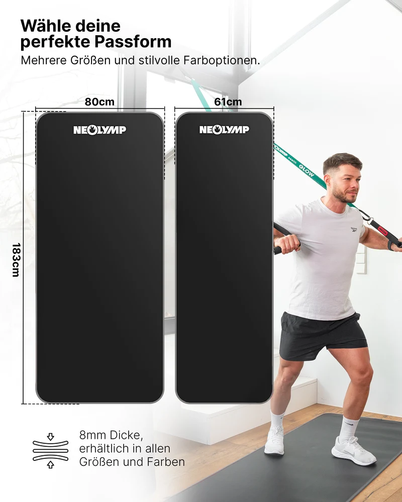 Fitnessmatte - extra dick und rutschfest