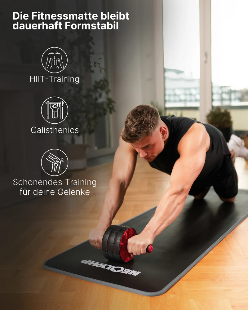 Fitnessmatte - extra dick und rutschfest