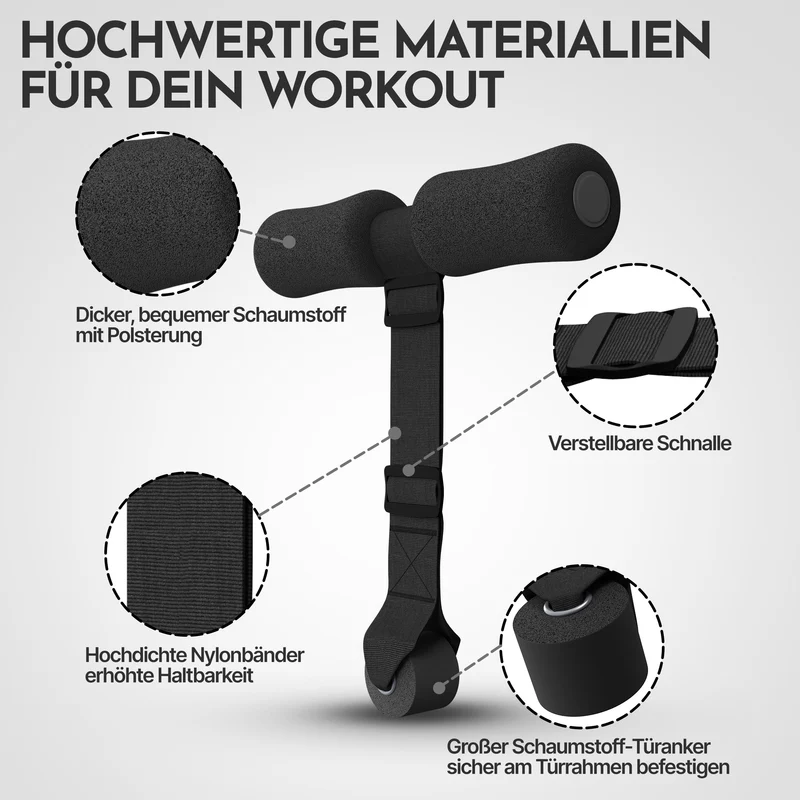 Sit-Up Trainer - aus Nylon, integrierter Türanker