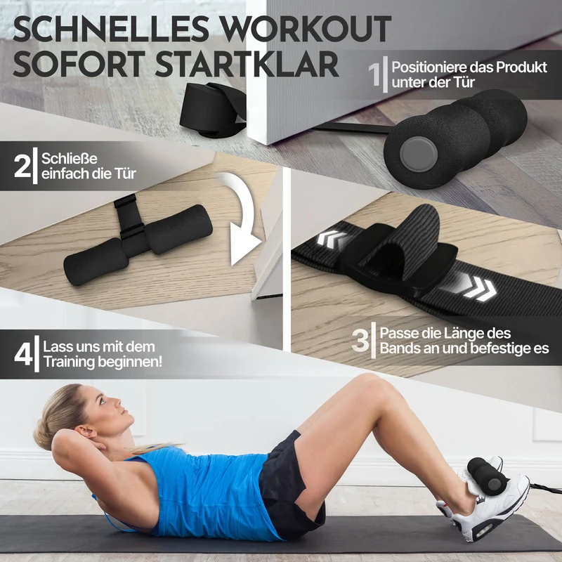 Sit-Up Trainer - aus Nylon, integrierter Türanker