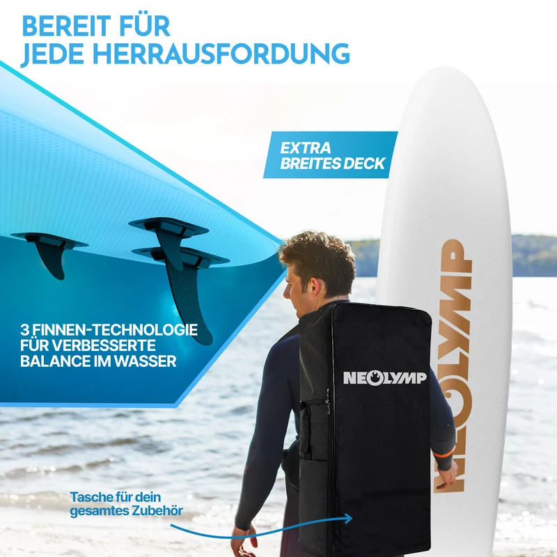 Stand-Up Paddle Board (SUP) + 13-teiliges Komplettset