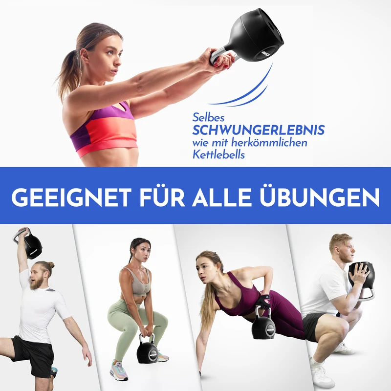 Kettlebell mit verstellbarem Gewicht (7 in 1) - bis 10 kg oder 20 kg