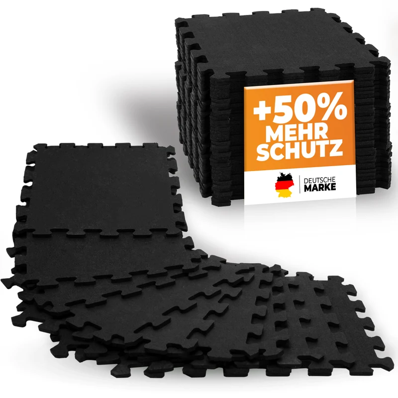Premium Bodenschutzmatte aus extra dichtem Kautschuk (schwarz)