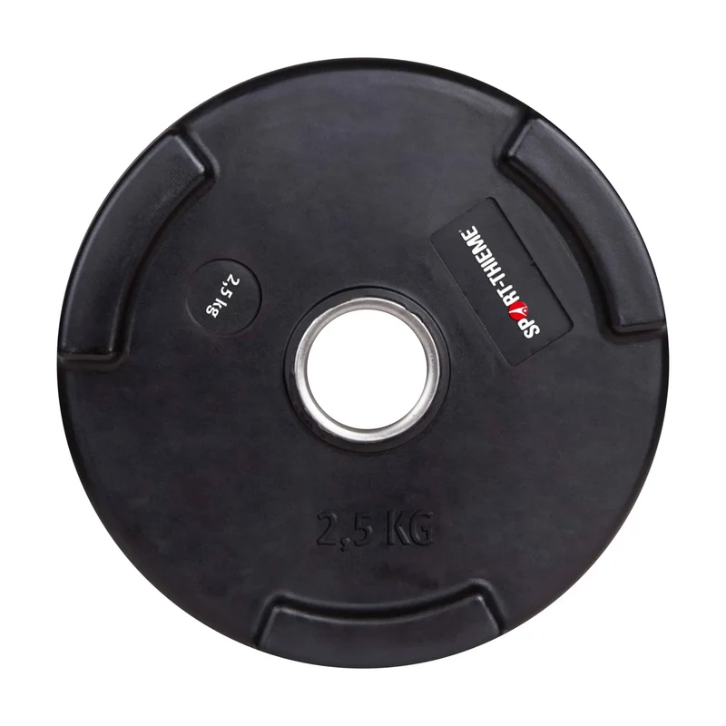 Hantelscheibe Sport-Thieme Wettkampf 50 mm mit Kunststoff-Bezug (PU)