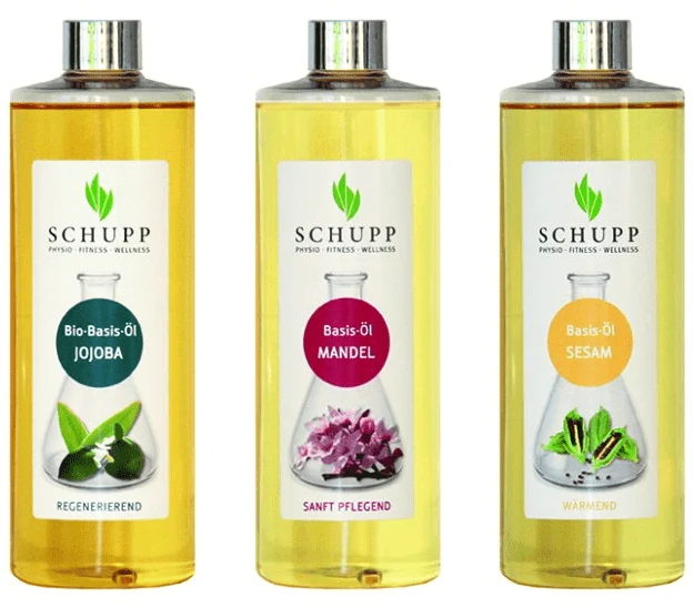 Badeöl Schupp Basis 500ml mit Jojoba-, Mandel- oder Sesamöl