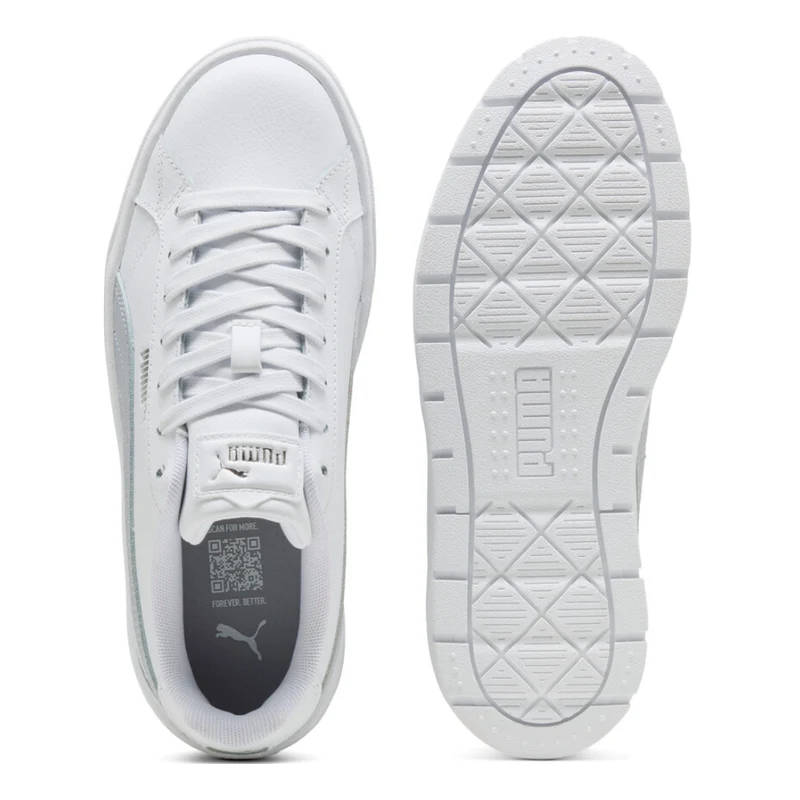 Puma Tenis Karmen II Leather Blanco/Celeste, para Mujer