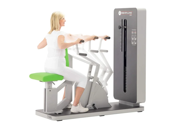 Brustpresse und Rudermaschine Reha-Line 2.0 bis über 70 kg