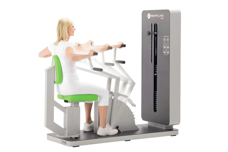 Brustpresse und Rudermaschine Reha-Line 2.0 bis über 70 kg