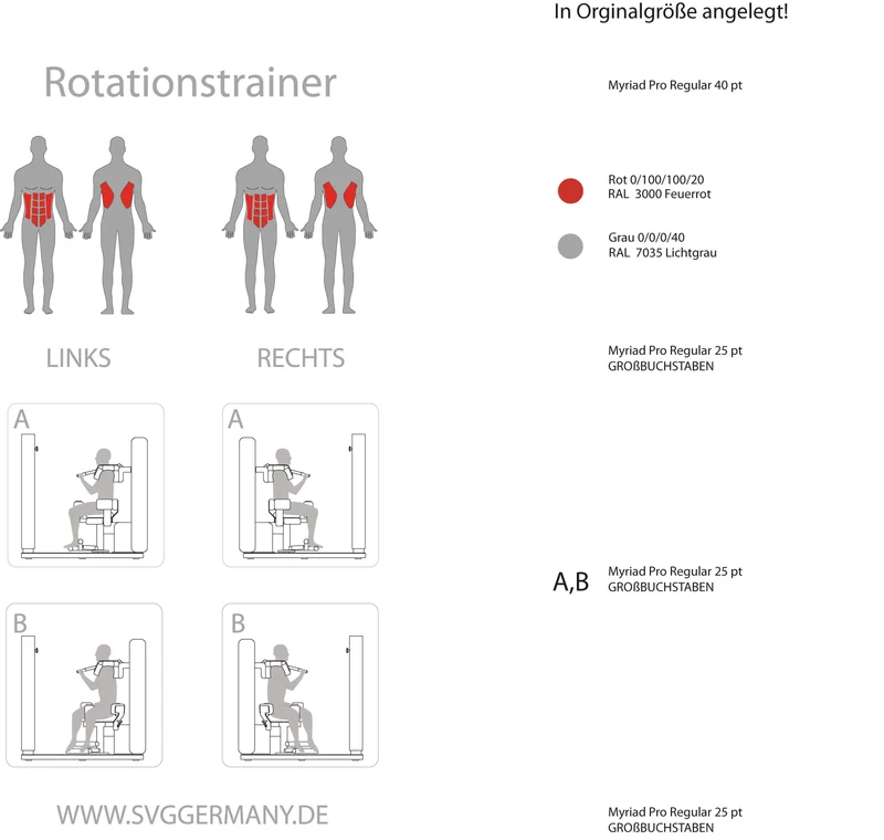 Rotationstrainer Reha-Line 2.0 für seitliche Bauchmuskulatur