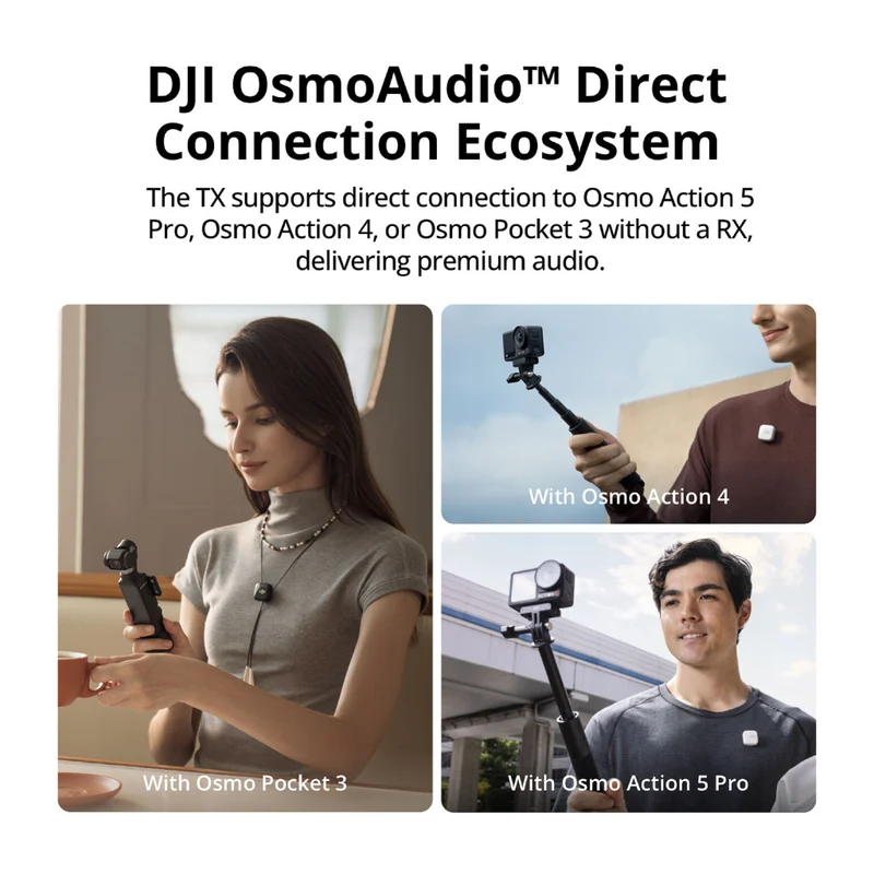DJI Transmisor de Clip Mic Mini con Micrófono Incorporado